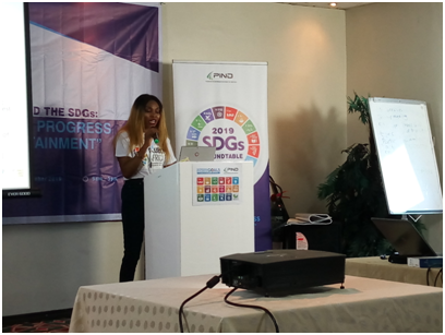 This image has an empty alt attribute; its file name is Dr-Mina-Ogbanga-presenting-a-session-on-Understanding-SDGs.png